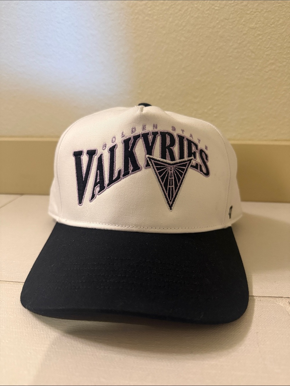 47 Brand White and Black Interior Baseball Cap